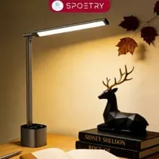 Luminária de Mesa com Toque LED Dobrável para escritório e estudo luz de mesa recarregável lâmpada LED
