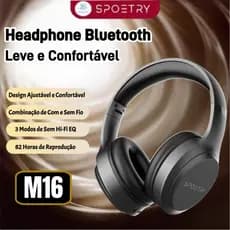 SPOETRY Headphone Bluetooth Com Cancelamento De Ruído Confortável Com Microfone Ideal Para Estudo Home Office KIT75