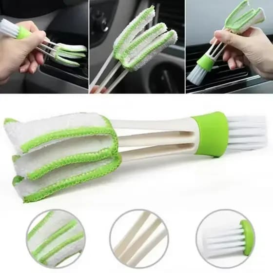 Escova de Limpeza para Ar Condicionado de Carro - 2 Peça, Multiuso para Detalhes Internos e Persianas