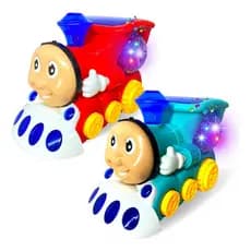 Trem Trenzinho Brinquedo Infantil Com Som Luz Bate Volta