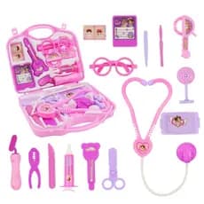 Maleta Kit Medico Rosa Brinquedo Doutora Medicina Enfermeira Mini Brinquedos Educativo Presente