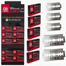 Peças Lâminas duplas Para Barbear, Lord Platinum Profissional Premium Barbearia