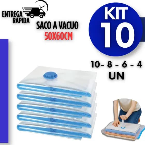 Sacos a Vácuo Grande Organizador Edredom Coberto Mala Roupa De Cama 50x60  Utilidades Premium