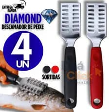 Descamador Escamador de Peixe Limpador Inox Para Escamas Remove Escamas do Peixe Premium Escama