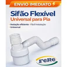 Sifão Sanfonado Flexivel COPO Universal | Fere Pia Tanque Lavatório Banheiro instalacao rapida