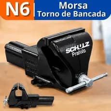 Morsa Torno De Bancada N6 152mm Ferro Aço Oficina Casa Mesa