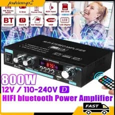 AK35 Alto-Falante FM/Amplificador Digital De Áudio 110-240V/800W/Casa/Auto Música