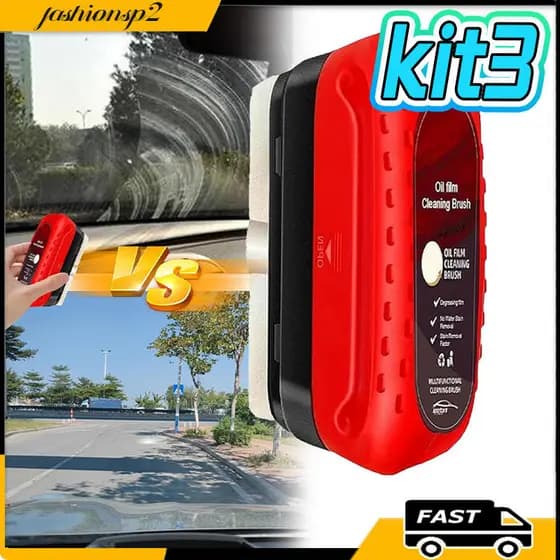 Kit 3 Peças Automóveis Escova De Limpeza De Filme De Óleo Para Vidro Esponja Automotiva Escova De Limpeza Para-Brisa