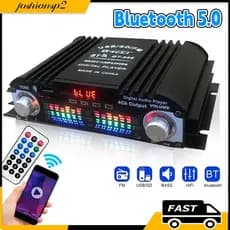 12V 1600W Amplificador De Áudio WIfi De 4 Canais Bluetooth 5.0 Usb Sd Aux