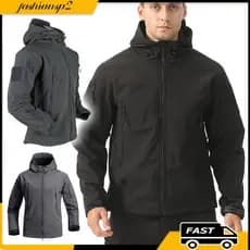 Jaqueta Tática Impermeável Masculina Com Pele Macia Shark