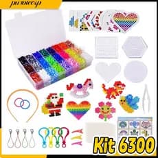 Kit 6300 Peças Conjunto Mini Hama Beads De 5 mm Artesanais Diy