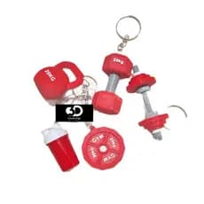 Kit chaveiro academia 5 unidades com coqueteleira