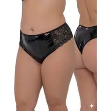 Kit  Calcinha Plus Size Feminina Conforto Fio Duplo Com Renda Lateral Cintura  Alta Cirre Modeladora