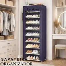 Sapateira Desmontável 9 Andares Organização para 27 Pares Estrutura Durável