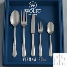 Faqueiro Conjunto de talheres Wolff Viena - 24 - 30 Peças em Aço Inox Lyor
