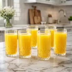 Jogo de Copo de Vidro Transparente Reforçado Cristal Elegante e Resistente para Bebidas - Lyor Alto