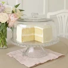 Boleira Prato de Bolo de Cristal com Pé e Tampa Pearl - Wolff