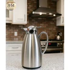 Garrafa Térmica de Café e Chá 1L Moment Inox / Com Térmometro Elegante   EM CASA TEM E LYOR Presente