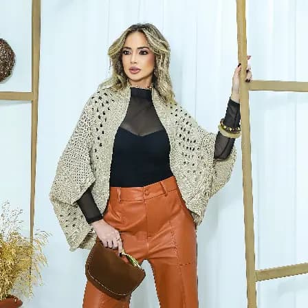KIMONO CAPA TRICOT CASACO CROCHE CARDIGAN INVERNO FEMININO RENDADO  MODA ELEGANTE PREMIUM  PLUS SIZE
