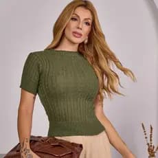 BLUSA TRANÇA FEMININO TRICOT CROCHE CONFORTAVEL  DIA A DIA MODA BLOGUEIRA INSTAGRAM VERAO ELEGANTE