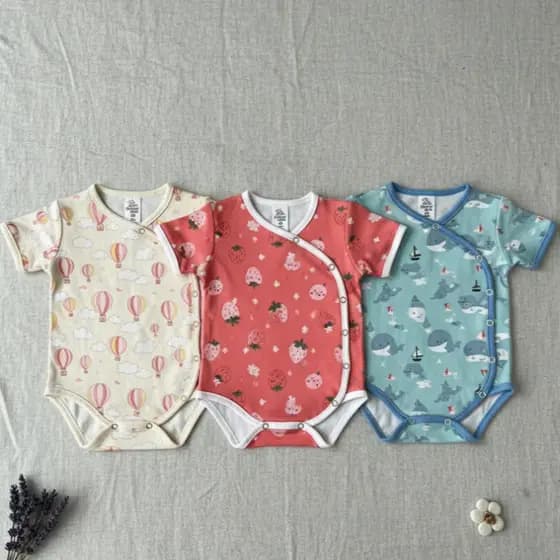 Kit Body Kimono 3 Peças – 100% Algodão | RN ao G | Sortido Menina, Menino e Unissex