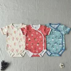 Kit Body Kimono 3 Peças – 100% Algodão | RN ao G | Sortido Menina, Menino e Unissex
