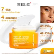Beiermeri, br Creme de Retinol Anti-Aging 30ML que reduz rugas, firma e levanta a pele, uniformiza o tom e hidrata.