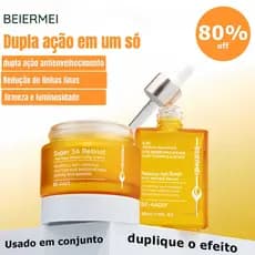 BEIERMEI Kit 2 Sérum 30ml Antirrugas com Retinol e Antienvelhecimento Melhora a pele flácida e reduz as rugas