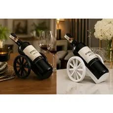 Suporte Porta Vinho Carrinho Canhao Decorativo Mesa Posta Presente Elegante Bar Cozinha