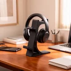 Suporte Gamer Para Headset E 2 Controles PS5 Xbox Series Jogos Preto Ou Branco Organizador Mesa Setup Moderno Funcionais