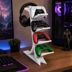 Suporte 4 Controle com Headset Para Ps3 Ps4 Ps5 Xbox Videogame Organizador Decoração Setup Gamer Presente Perfeito moder