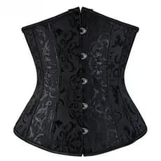 XS 6XL Corset Preto Flor com Cinto de Aço Cincher Emagrecimento Plus Size Cinta Redutora de Barriga Modeladora WMBY