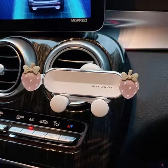 Suporte fixo de telefone para carro, tipo criativo de desenho animado, ar condicionado, saída de ar, navegação, XKIE