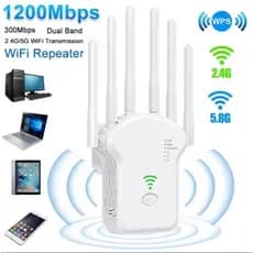 Repetidor WiFi Profissional 2800m 6 Antenas Roteador Amplificador de Sinal Modem 300Mbps DLL