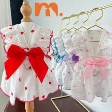 Roupas Para Cães Vestido Animais De Estimação Saia Amor E Gatos FGWN