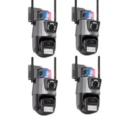 Câmera De Segurança Externa Lente IC  Dupla Com Sirene Wifi 6mp Full Hd 4K 360graus  Visão Noturna