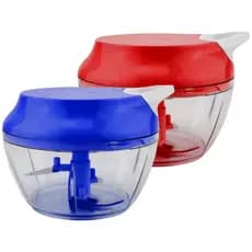 02 Processador Manual Triturador de Alimentos 3 Laminas 500 ml