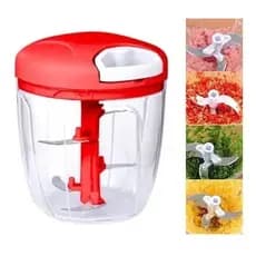 Processador Manual De Alimentos Grande 5 Lâminas Em Aço inox 900ml