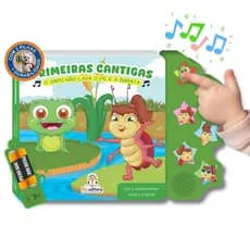 Livro Musical para crianças Primeiras Cantigas Infantil com Som