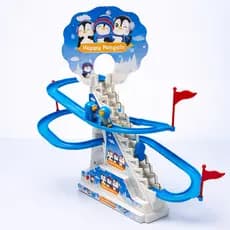 Brinquedo Pinguim Escorrega Pista Musical Escada Com Luzes