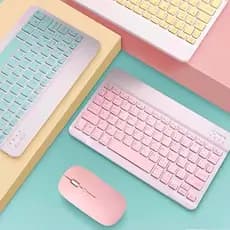 Kit Teclado E Mouse Bluetooth 5.2 Compatível Pc iPhone Android
