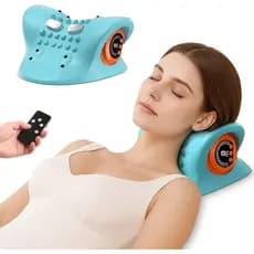 Massageador Cervical Elétrico com Tração Aquecimento Alívio da Dor e Relaxamento Muscular