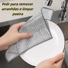 Kit 6-24 Peças Pano De Limpeza De Arame Metálico Malha Não Oleosa Fogão De Cozinha Pratos e Panelas