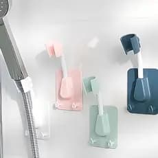 Suporte Chuveiro adesivo Com Ganchos Flexivel Gatilho de Ducha Higiênica Chuveiro Banheiro