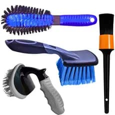Kit Limpeza Externa Pincel 18 Escova Furo de Roda Pepino Escova Caixa de Roda Media Escova de Pneus
