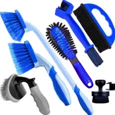 Kit Completo de Escovas Automotiva 7 Modelos Furo de Roda Caixa de Roda Limpeza de Pneu Aplicador