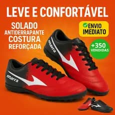 Chuteira MARRA Adulto Society e Futsal Leve Confortável Antiderrapante Trava Baixa Solado Resistente