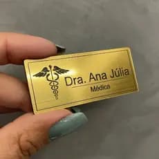 Crachá Personalizado Acrílico Metálico Magnético Bottons Com Logo
