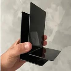Suporte Porta Livros de Acrílico Preto Leve Elegante e Durável Preto