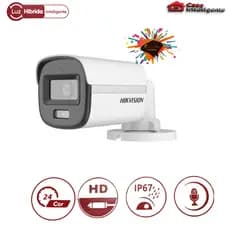 CAMERA BULLET COM AUDIO COLORVU HIKVISION DS-2CE10DF0T-LPFS